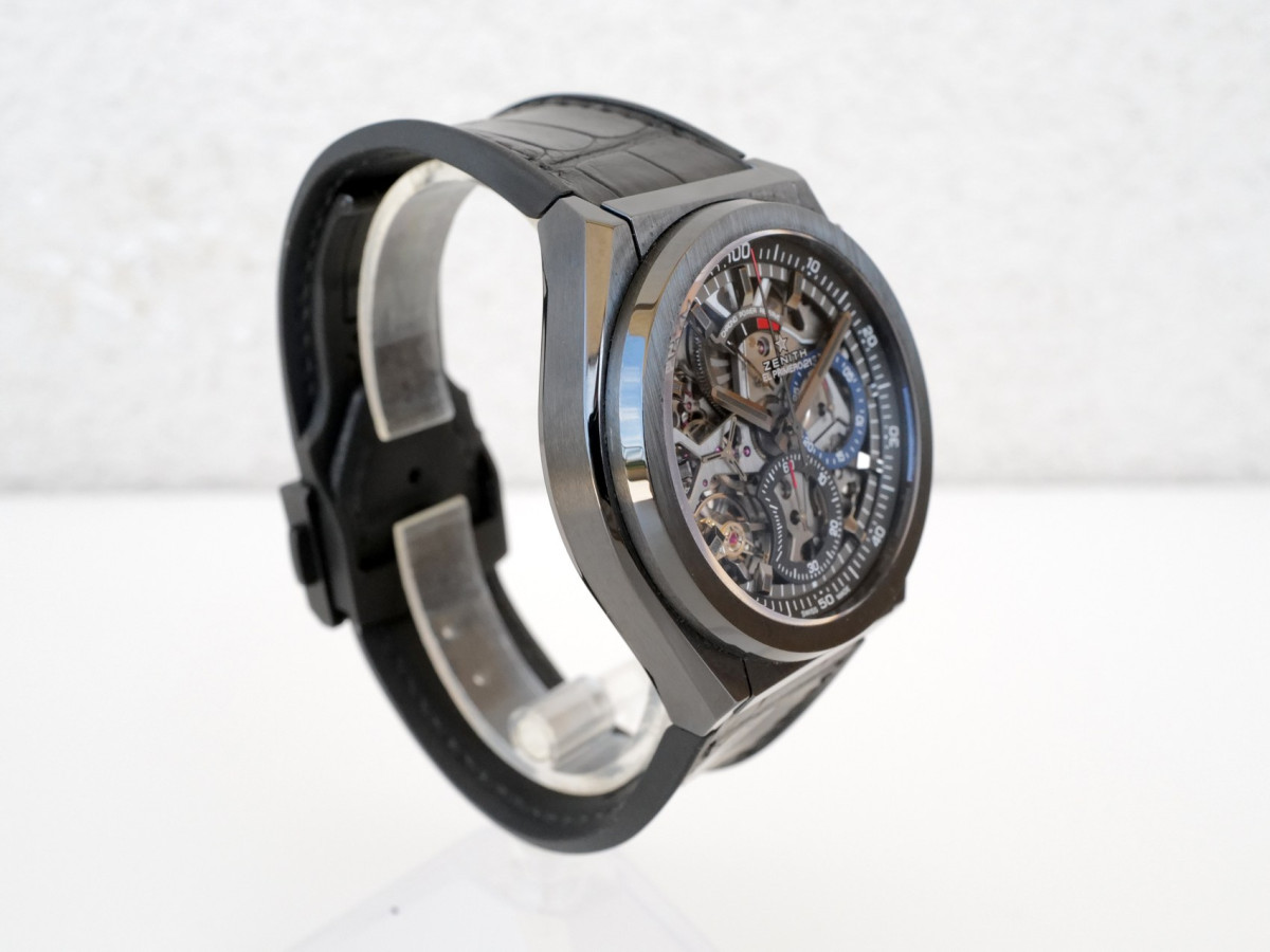 Швейцарские часы Zenith Defy El Primero 21 Black Ceramic Chronograph Skeleton Dial 44