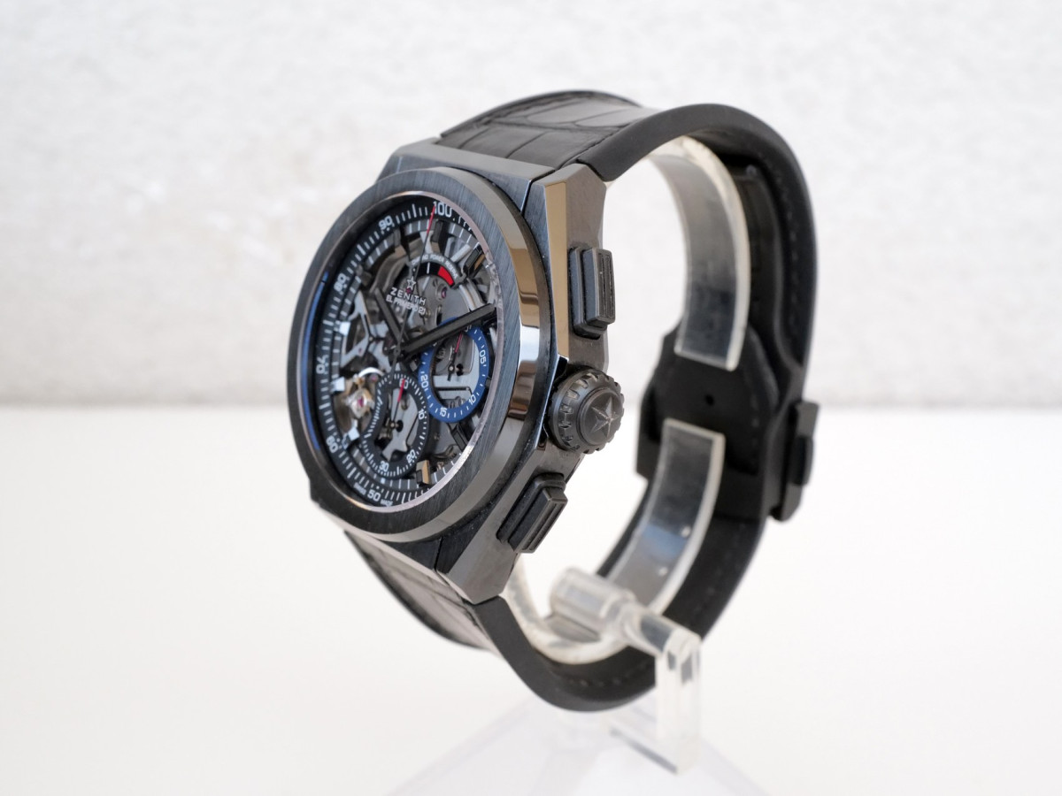 Швейцарские часы Zenith Defy El Primero 21 Black Ceramic Chronograph Skeleton Dial 44