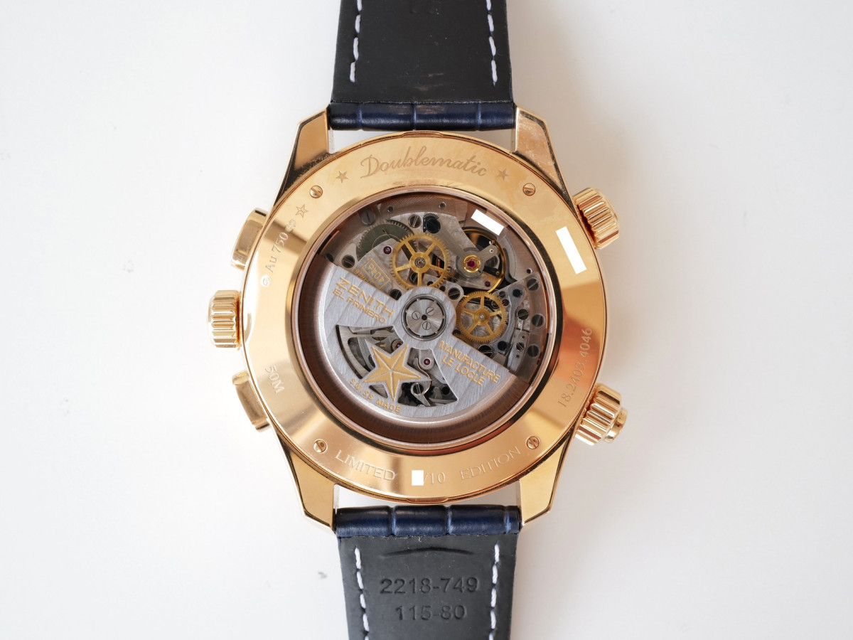 Швейцарские часы Zenith El Primero Pilot Doublematic Limited Edition of 10 Alarm Chronograph World Time 18K Rose Gold 45