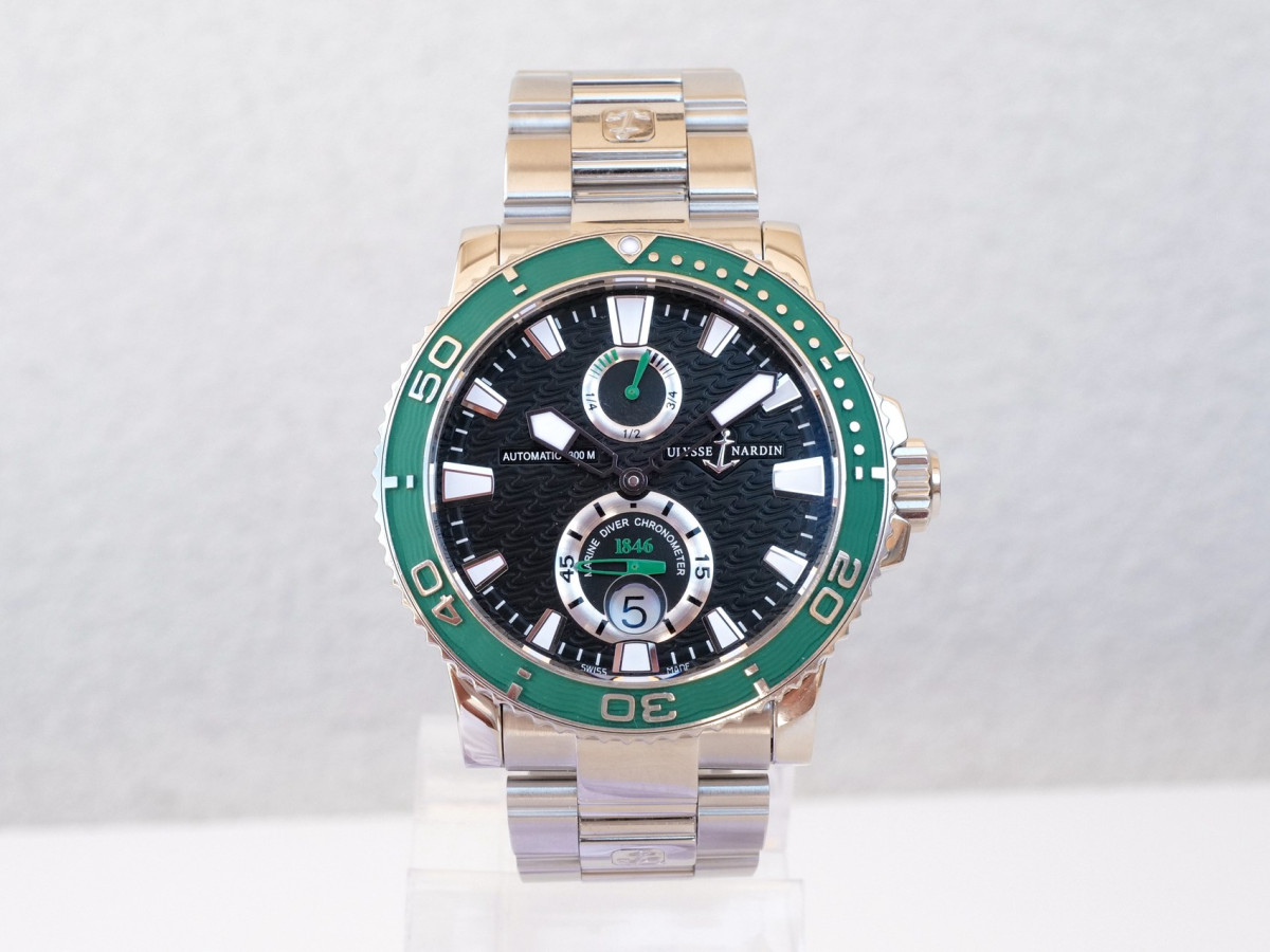 Швейцарские часы Ulysse Nardin Maxi Marine Diver Limited Edition of 100 Green Bezel 43