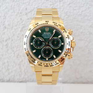 Швейцарские часы Rolex Cosmograph Daytona John Mayer 18K Yellow Gold Green Dial (2022)