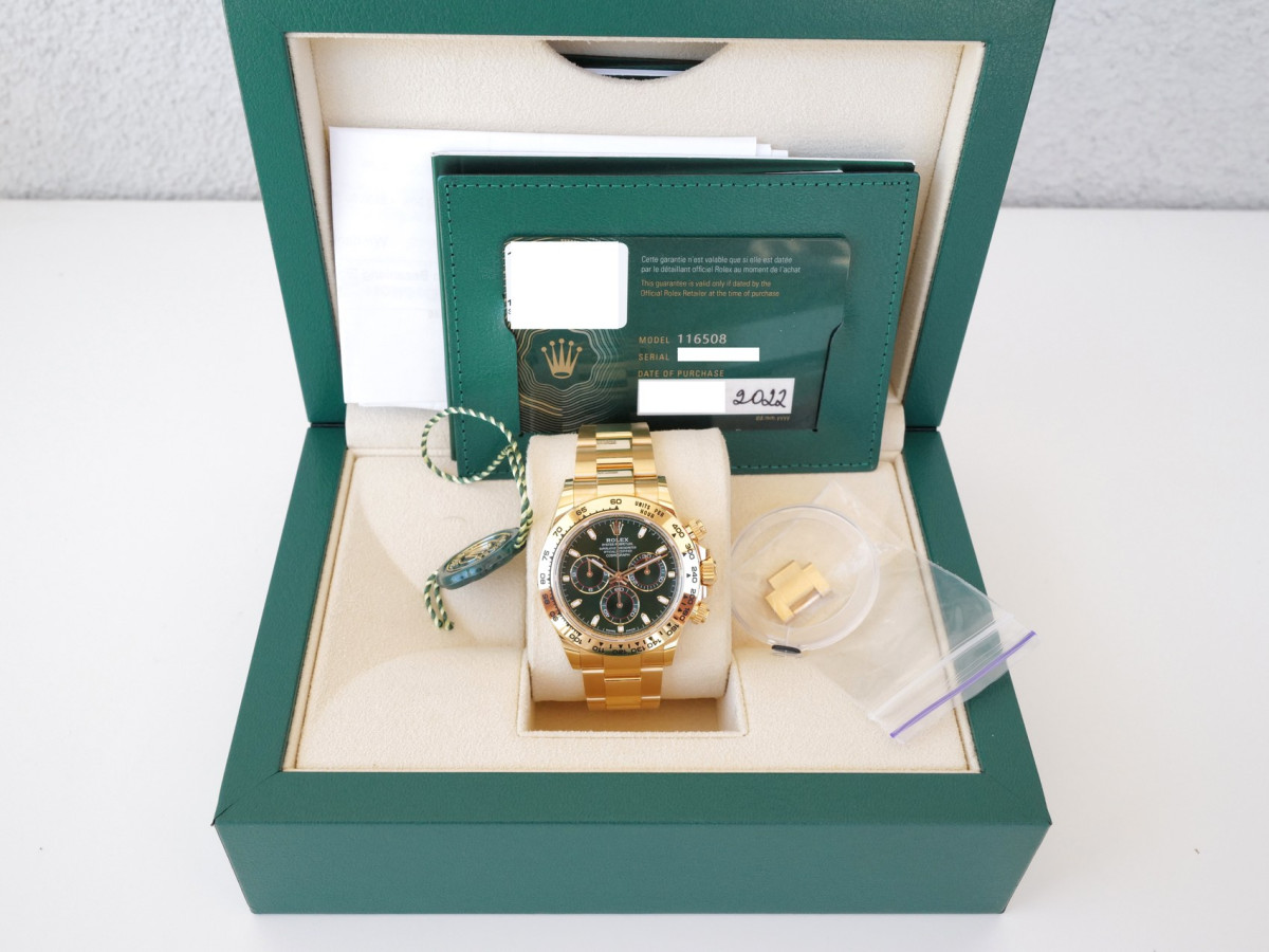 Швейцарские часы Rolex Cosmograph Daytona John Mayer 18K Yellow Gold Green Dial (2022)