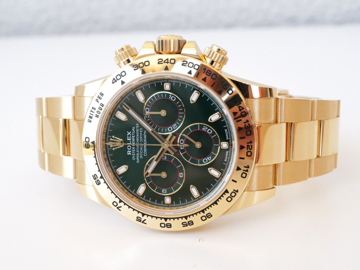 Швейцарские часы Rolex Cosmograph Daytona John Mayer 18K Yellow Gold Green Dial (2022)