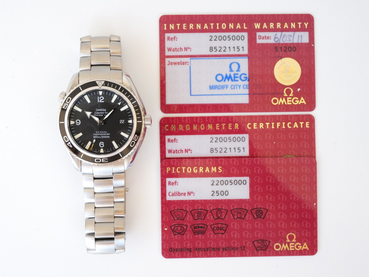 Швейцарський годинник Omega Seamaster Planet Ocean Co-Axial Black Dial 46