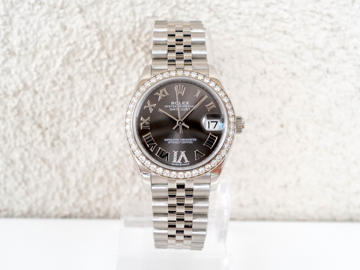 Swiss watch Rolex Datejust 31 Jubilee Grey Roman Diamond Dial Bezel (2024)