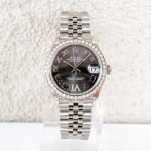 Swiss watch Rolex Datejust 31 Jubilee Grey Roman Diamond Dial Bezel (2024)