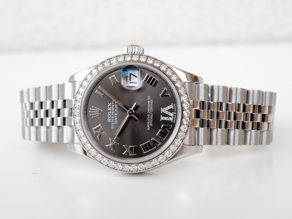 Swiss watch Rolex Datejust 31 Jubilee Grey Roman Diamond Dial Bezel (2024)