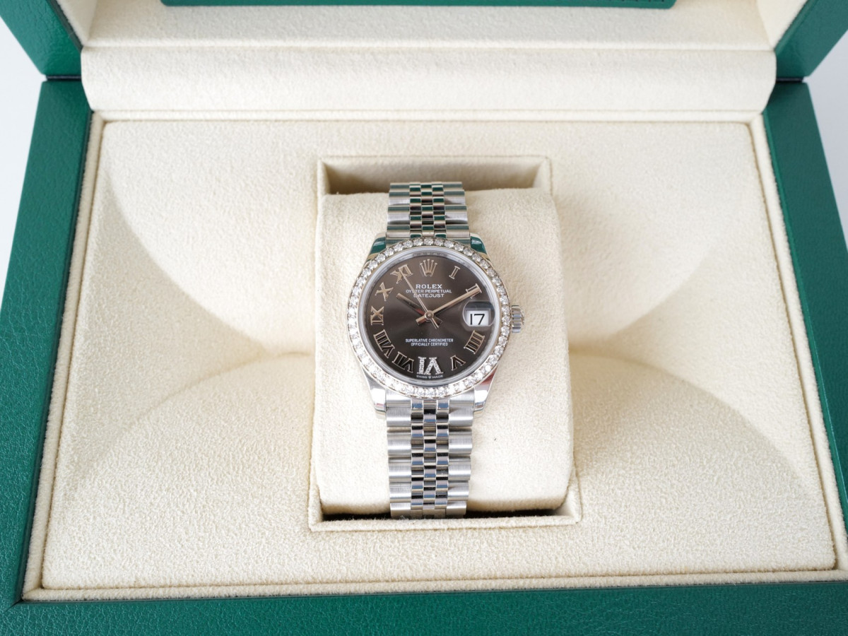 Swiss watch Rolex Datejust 31 Jubilee Grey Roman Diamond Dial Bezel (2024)