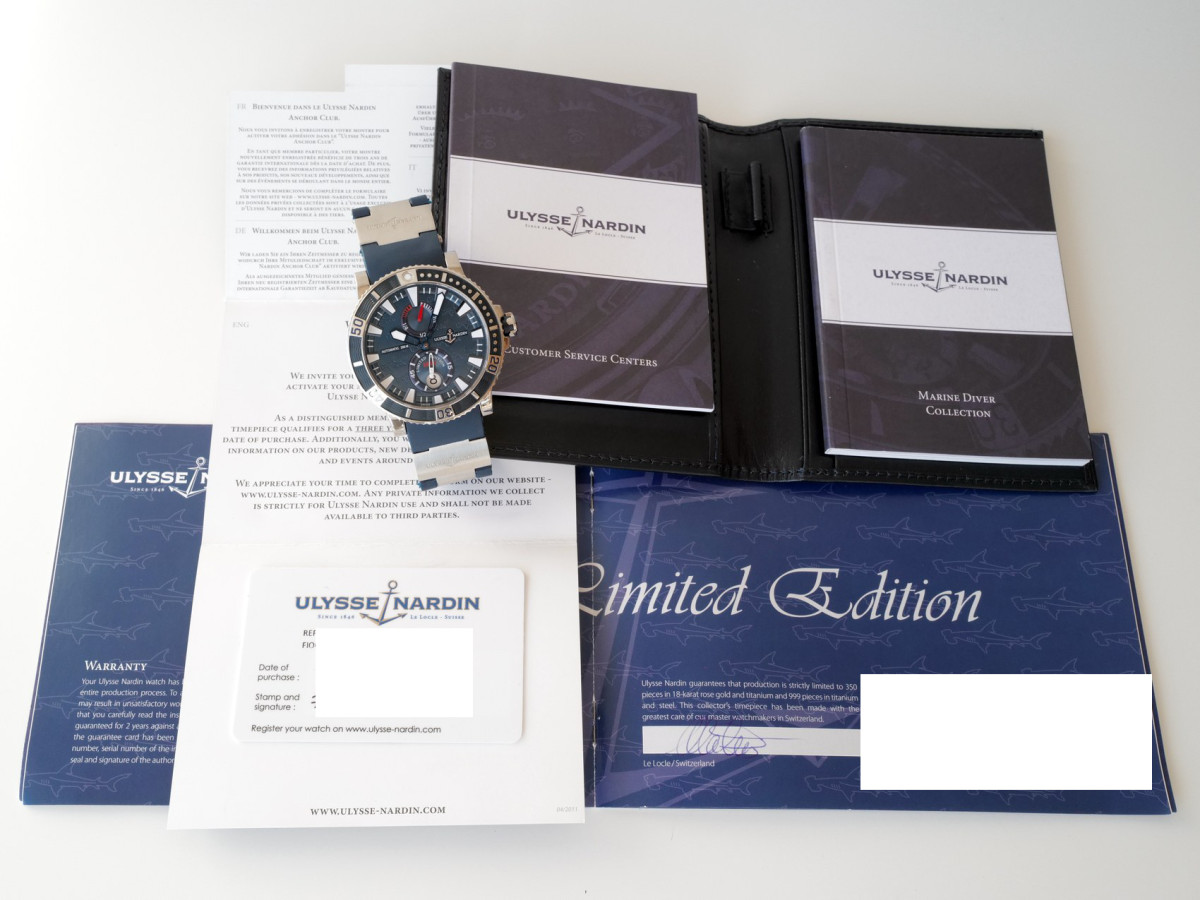 Швейцарський годинник Ulysse Nardin Maxi Marine Titanium Diver Hammerhead Shark Limited Edition