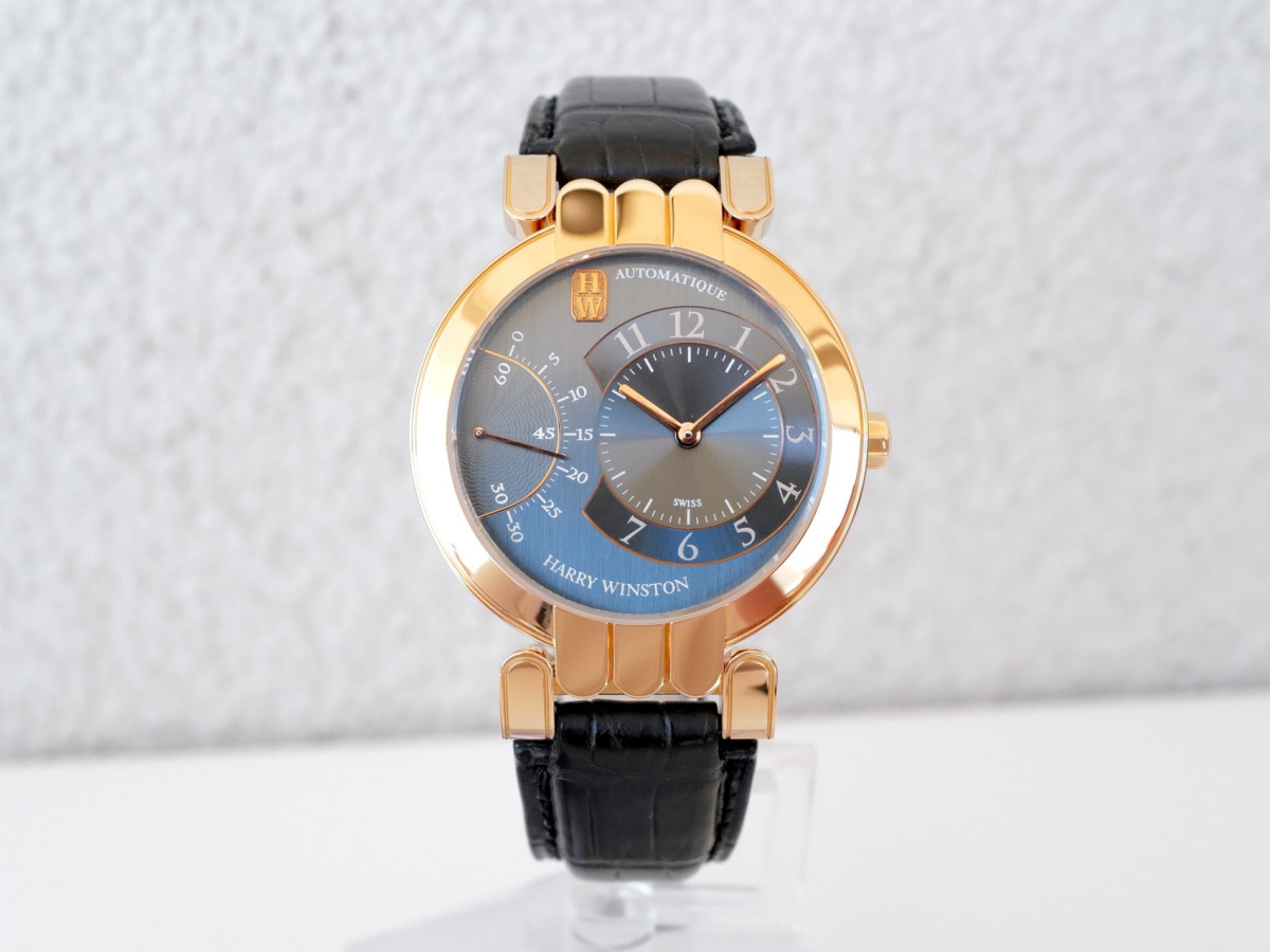 Swiss watch Harry Winston Premier Excenter Seconds Retrograde 18K Rose Gold 37
