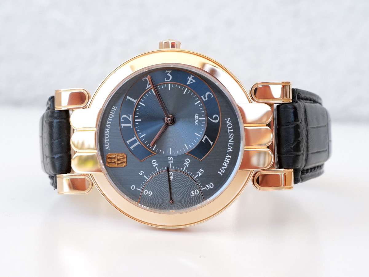 Swiss watch Harry Winston Premier Excenter Seconds Retrograde 18K Rose Gold 37
