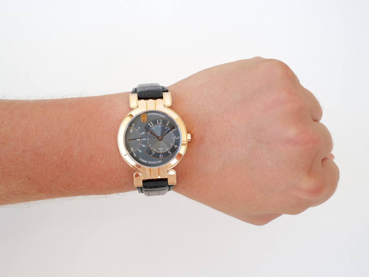 Swiss watch Harry Winston Premier Excenter Seconds Retrograde 18K Rose Gold 37