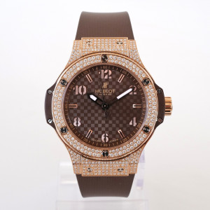 Swiss watch Hublot Big Bang Cappuccino Diamonds Pave 18K Rose Gold 38