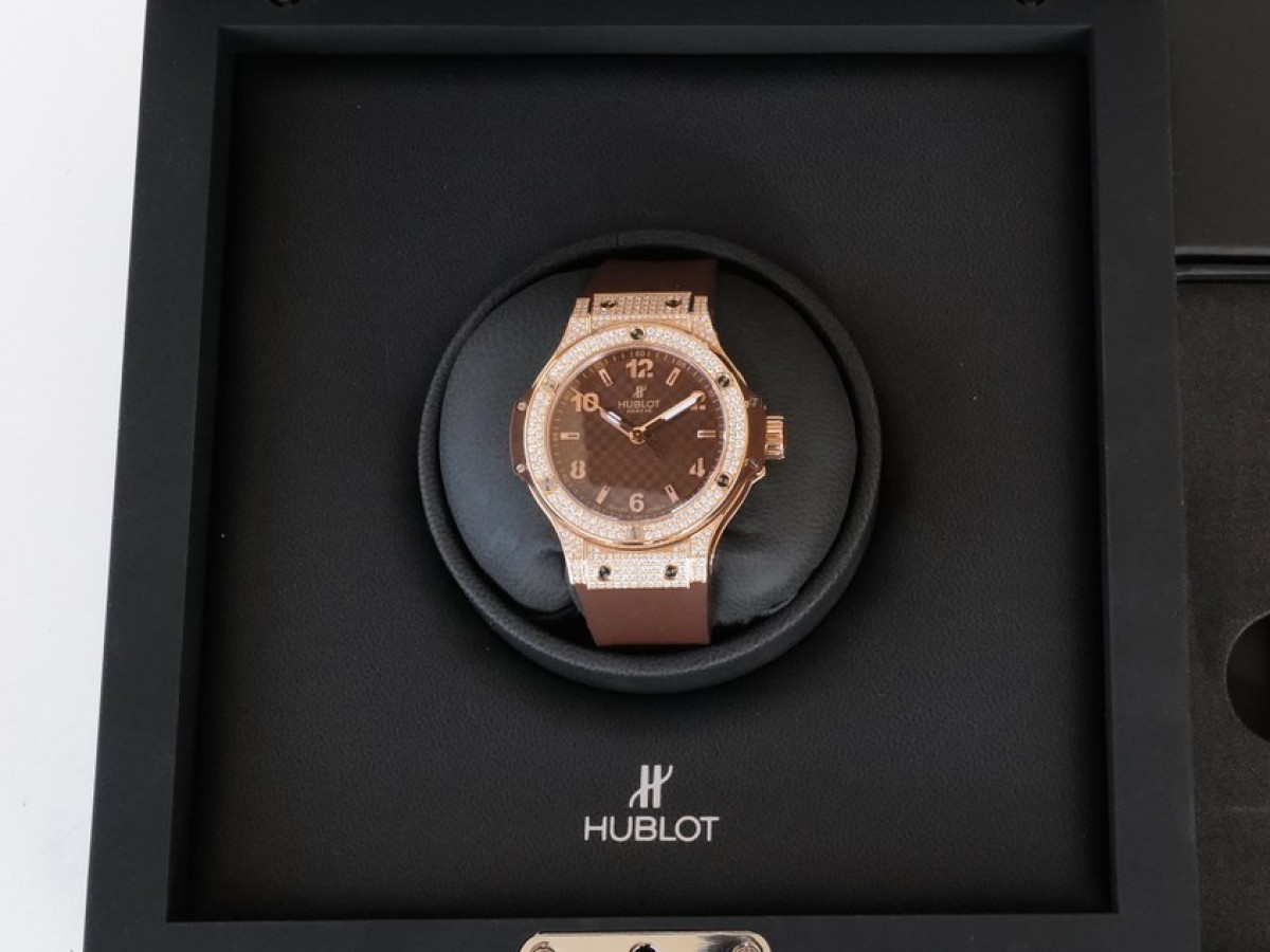 Swiss watch Hublot Big Bang Cappuccino Diamonds Pave 18K Rose Gold 38