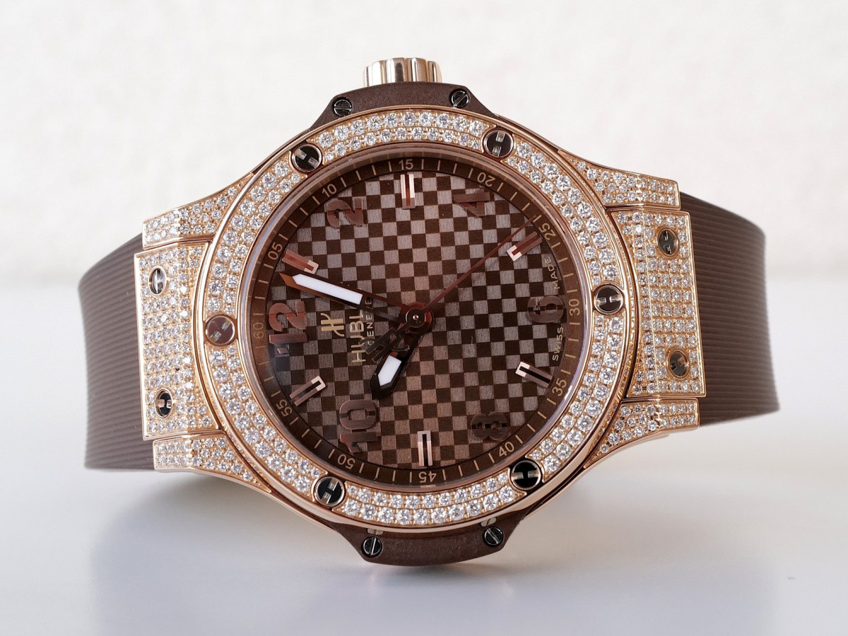 Swiss watch Hublot Big Bang Cappuccino Diamonds Pave 18K Rose Gold 38