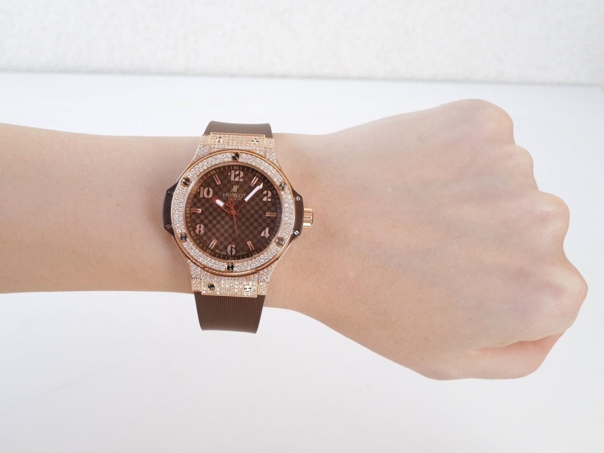Swiss watch Hublot Big Bang Cappuccino Diamonds Pave 18K Rose Gold 38