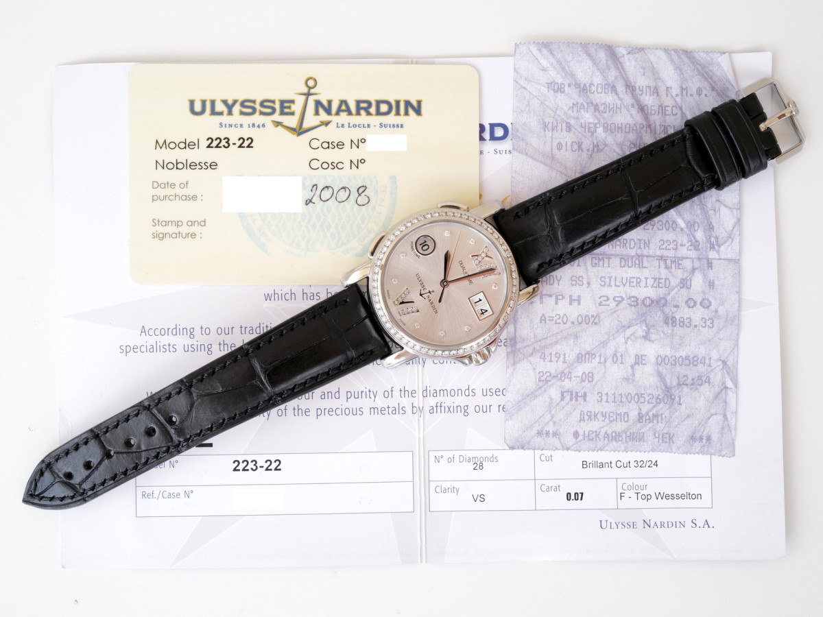 Swiss watch Ulysse Nardin Dual Time Big Date Lady Automatic Diamonds 37