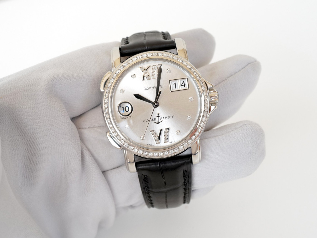 Swiss watch Ulysse Nardin Dual Time Big Date Lady Automatic Diamonds 37
