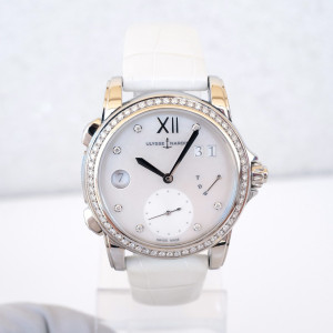 Swiss watch Ulysse Nardin Dual Time MOP Diamond Dial Bezel 37