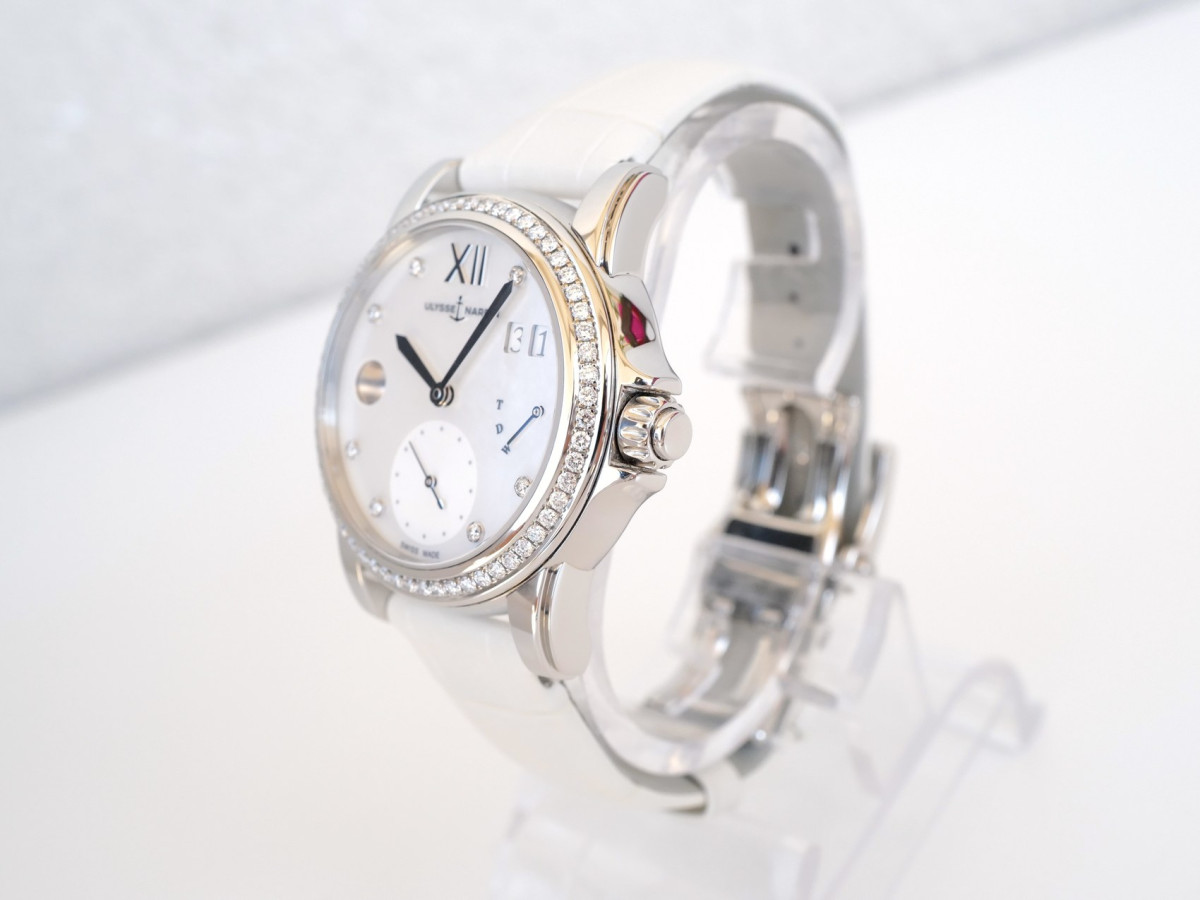 Swiss watch Ulysse Nardin Dual Time MOP Diamond Dial Bezel 37