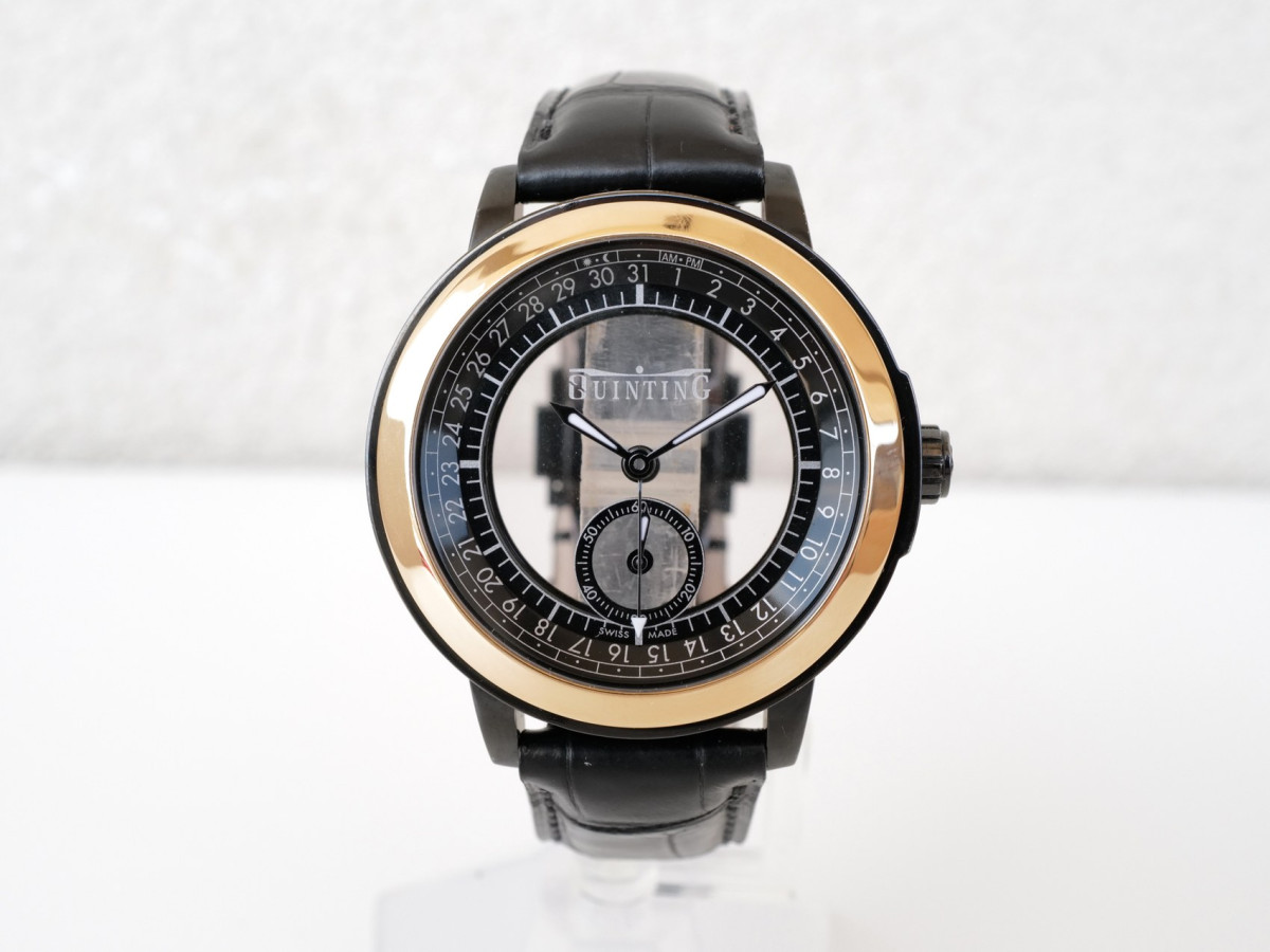 Швейцарський годинник Quinting Mysterious Quadrinal 18K Rose Gold Bezel 44