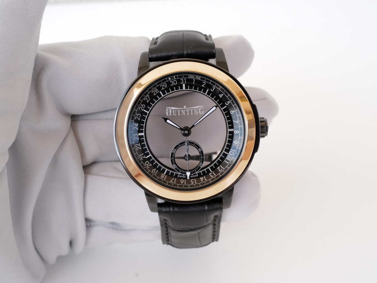 Швейцарський годинник Quinting Mysterious Quadrinal 18K Rose Gold Bezel 44