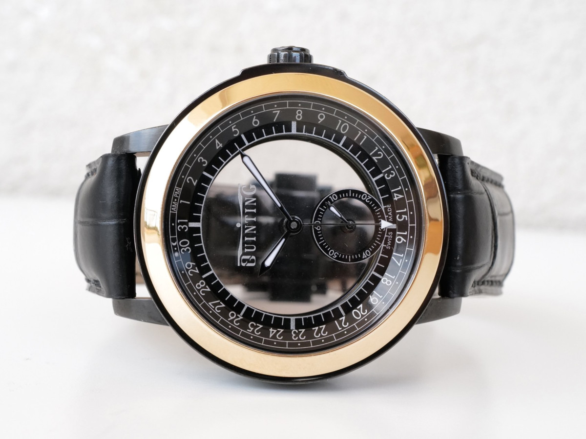 Швейцарський годинник Quinting Mysterious Quadrinal 18K Rose Gold Bezel 44