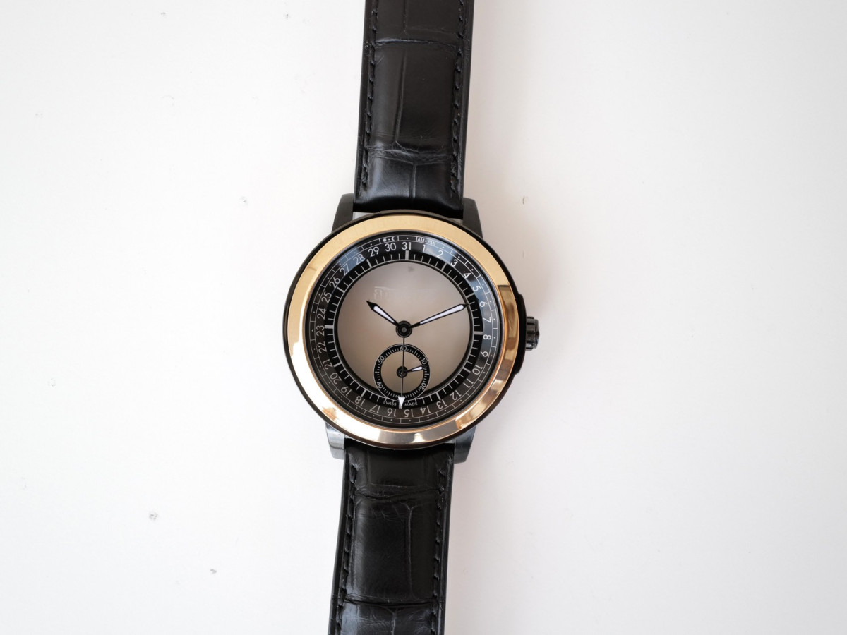 Швейцарський годинник Quinting Mysterious Quadrinal 18K Rose Gold Bezel 44