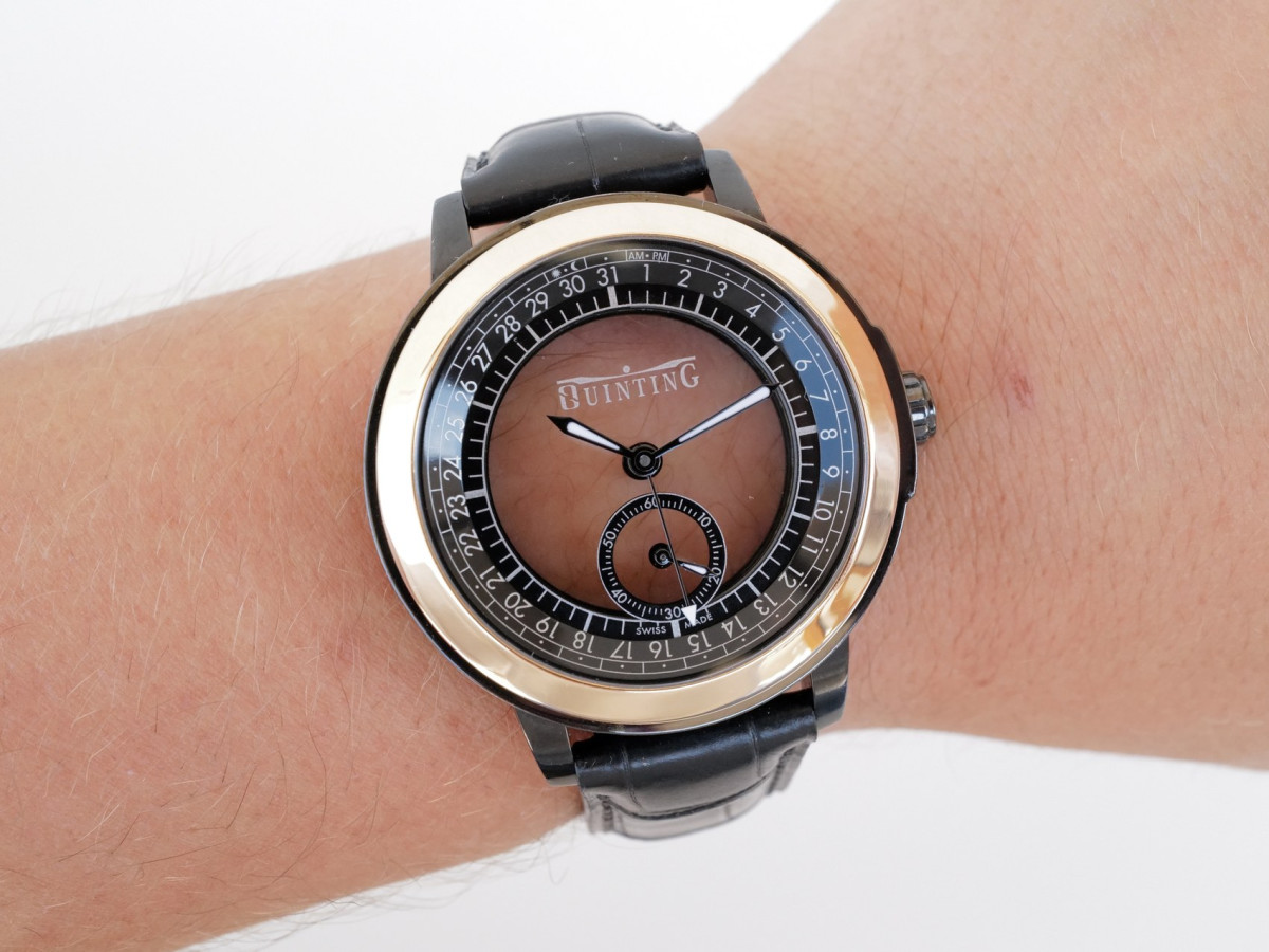 Швейцарський годинник Quinting Mysterious Quadrinal 18K Rose Gold Bezel 44
