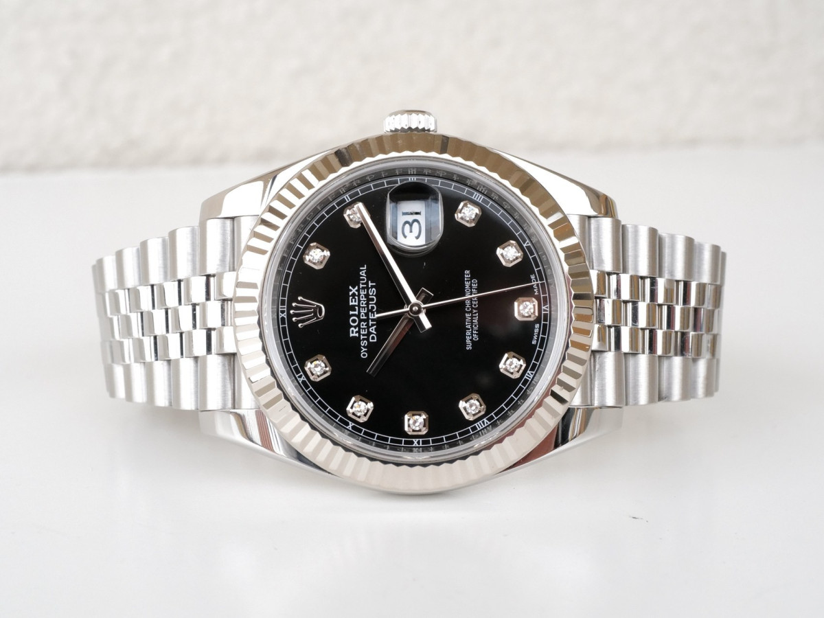 Швейцарський годинник Rolex Datejust 41 Jubilee Black Diamond Dial (2025)