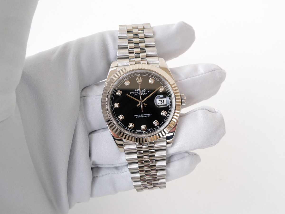 Швейцарський годинник Rolex Datejust 41 Jubilee Black Diamond Dial (2025)