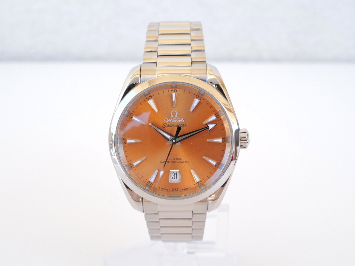 Швейцарские часы Omega Seamaster Aqua Terra Chronometer Shades Saffron Dial 38