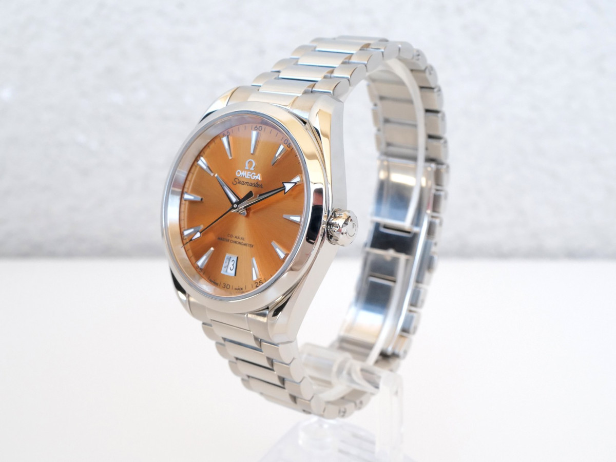 Швейцарские часы Omega Seamaster Aqua Terra Chronometer Shades Saffron Dial 38