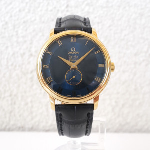 Швейцарские часы Omega De Ville Prestige 18K Yellow Gold Blue Dial 39