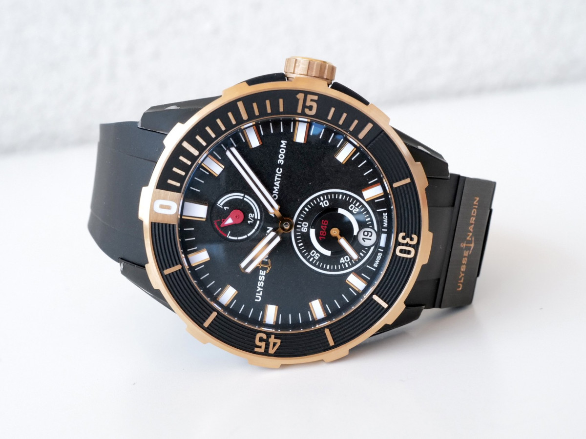Швейцарський годинник Ulysse Nardin Diver Titanium 18K Rose Gold 44