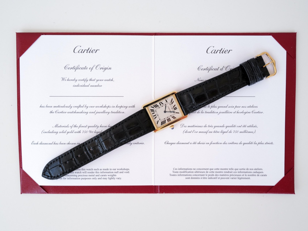 Швейцарские часы Cartier Tank Solo 18K Yellow Gold
