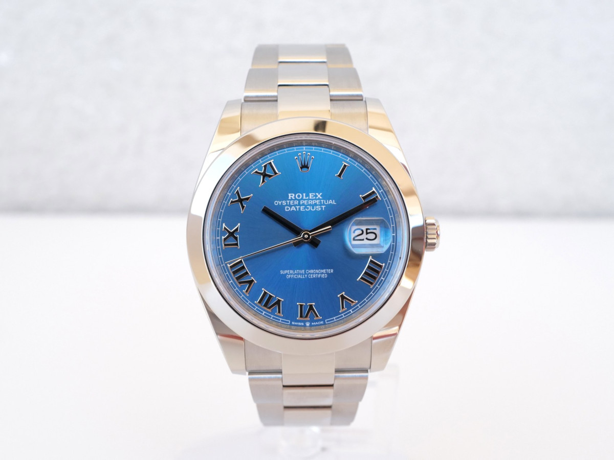 Швейцарские часы Rolex Datejust 41 Blue Roman Dial Oyster Bracelet