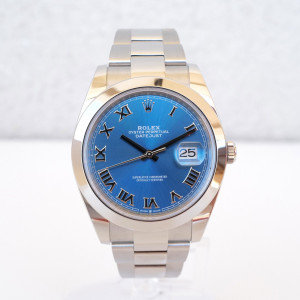 Швейцарские часы Rolex Datejust 41 Blue Roman Dial Oyster Bracelet