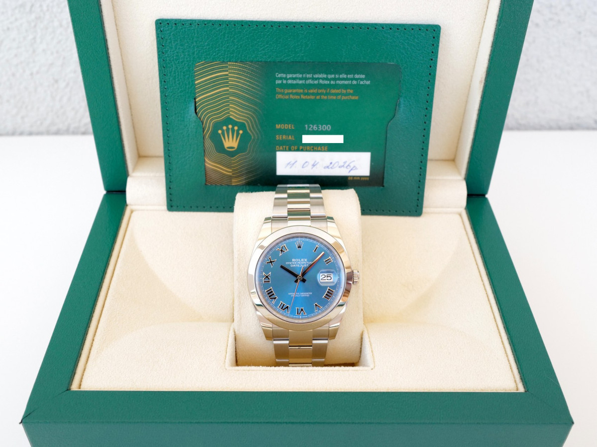 Швейцарские часы Rolex Datejust 41 Blue Roman Dial Oyster Bracelet
