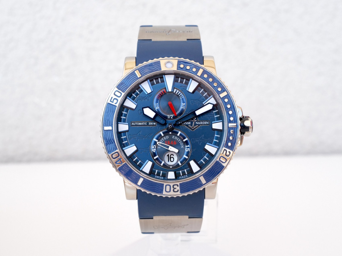 Швейцарський годинник Ulysse Nardin Maxi Marine Titanium Diver Hammerhead Shark Limited Edition 45