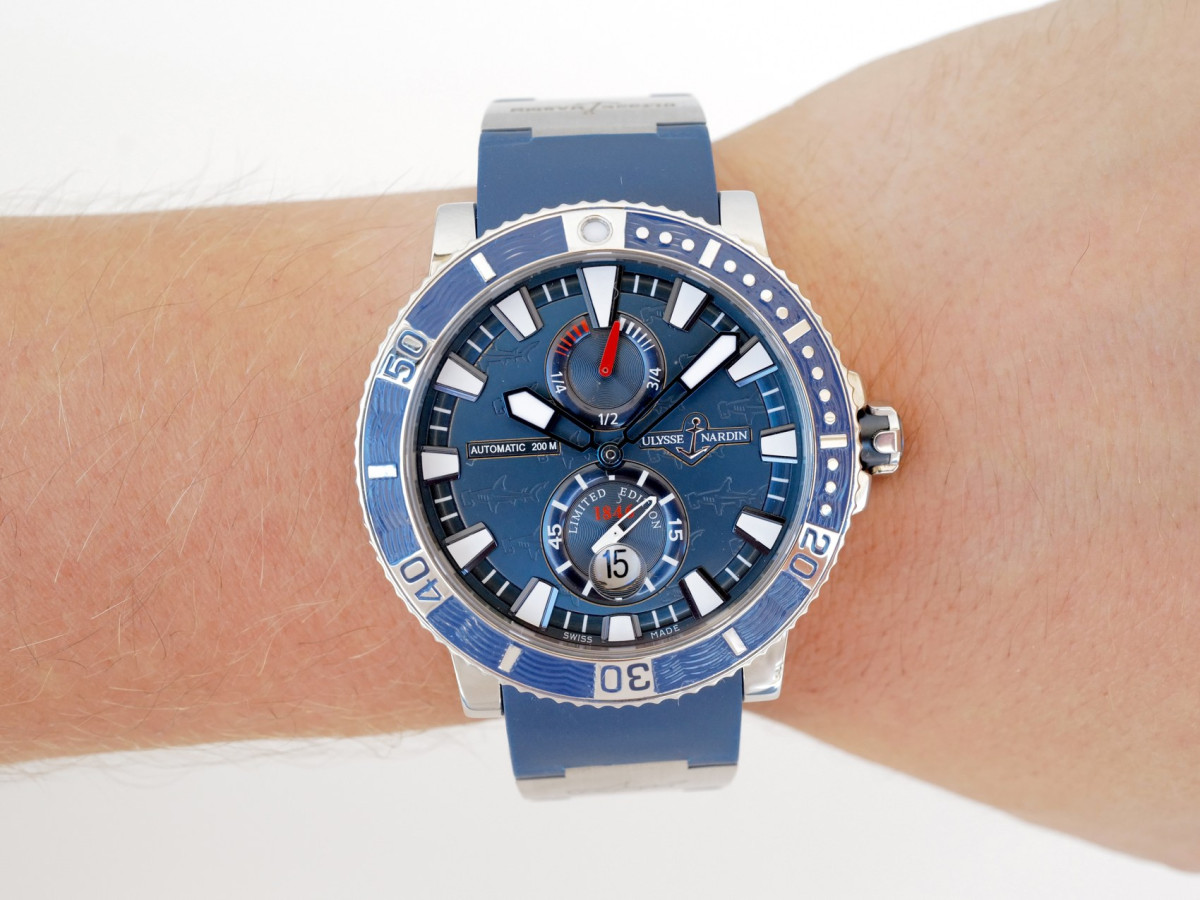 Швейцарський годинник Ulysse Nardin Maxi Marine Titanium Diver Hammerhead Shark Limited Edition 45