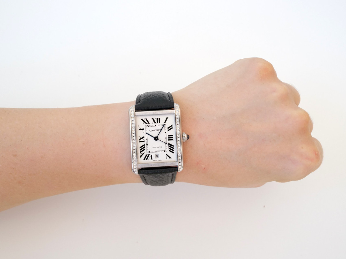 Швейцарские часы Cartier Tank Solo XL Automatic Diamonds
