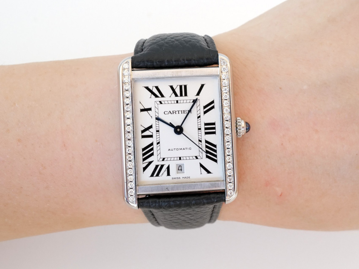 Швейцарские часы Cartier Tank Solo XL Automatic Diamonds