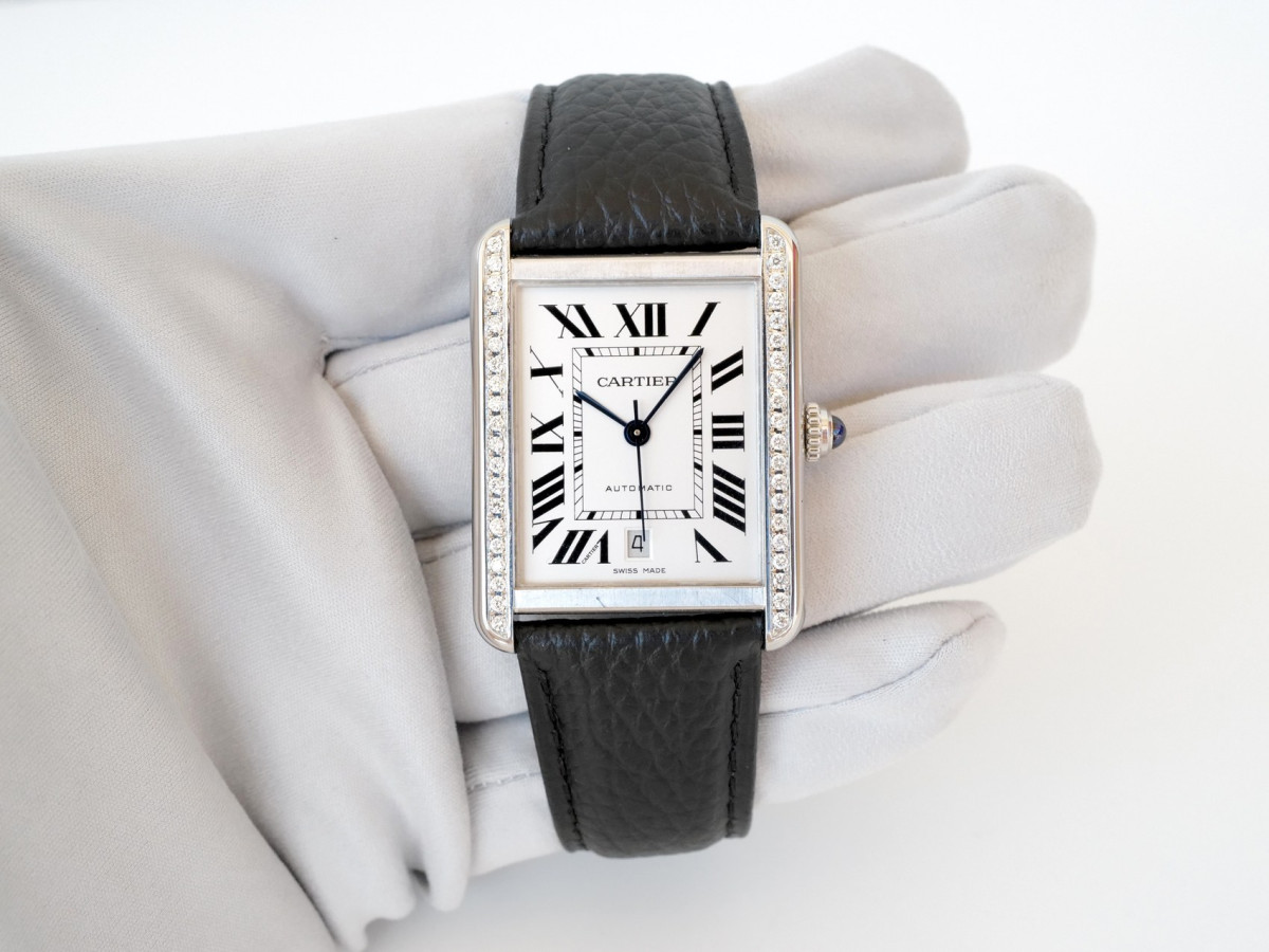 Швейцарские часы Cartier Tank Solo XL Automatic Diamonds