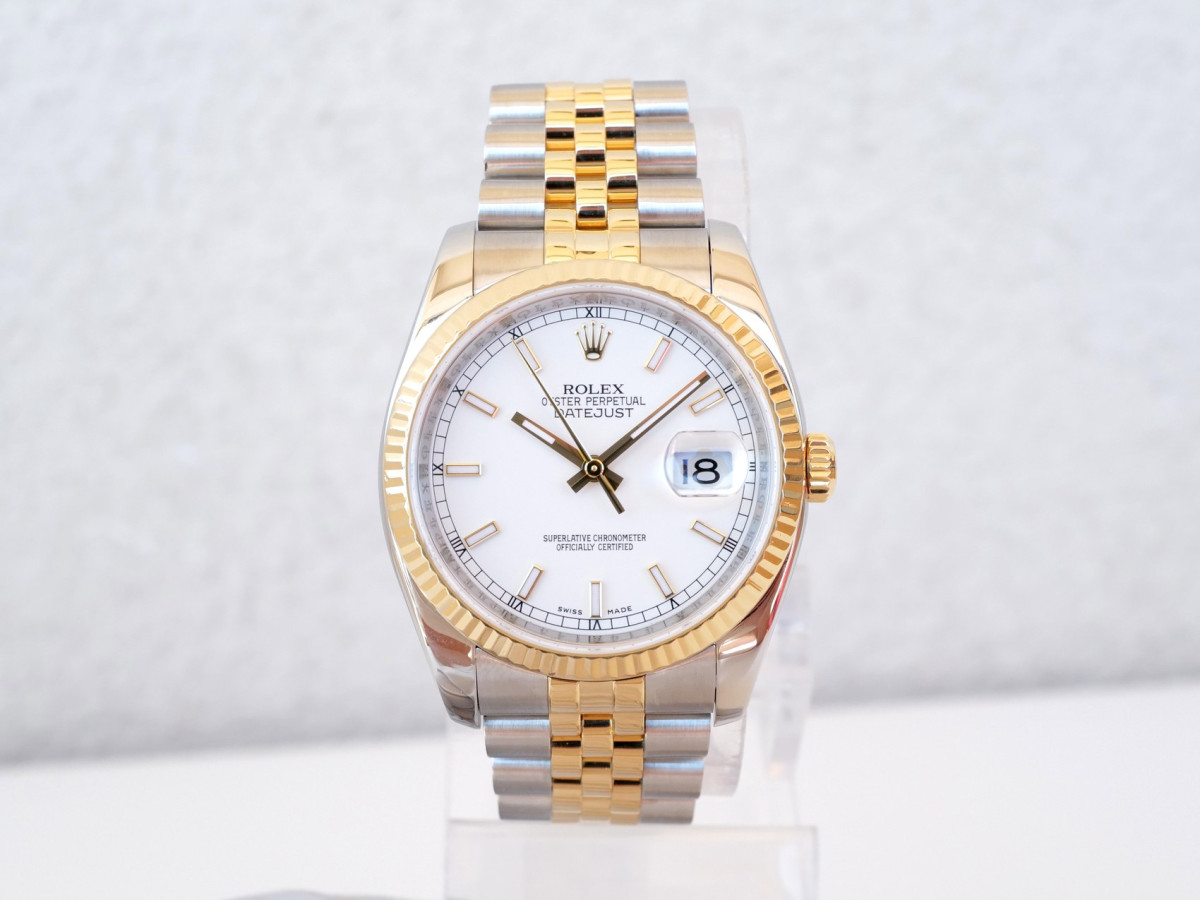 Швейцарские часы Rolex Datejust 36 Jubilee Steel 18K Yellow Gold White Dial