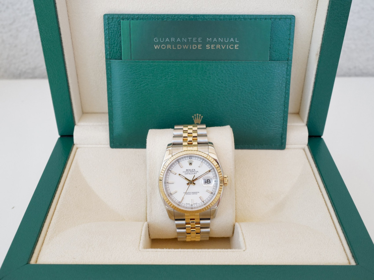 Швейцарские часы Rolex Datejust 36 Jubilee Steel 18K Yellow Gold White Dial