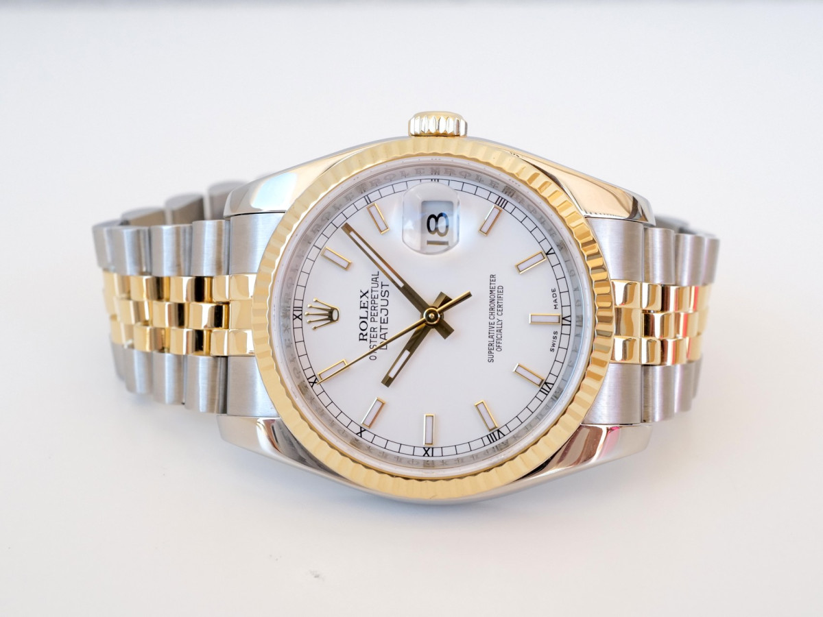 Швейцарские часы Rolex Datejust 36 Jubilee Steel 18K Yellow Gold White Dial