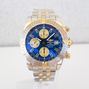 Швейцарские часы Breitling Chronomat Evolution Blue Dial 44