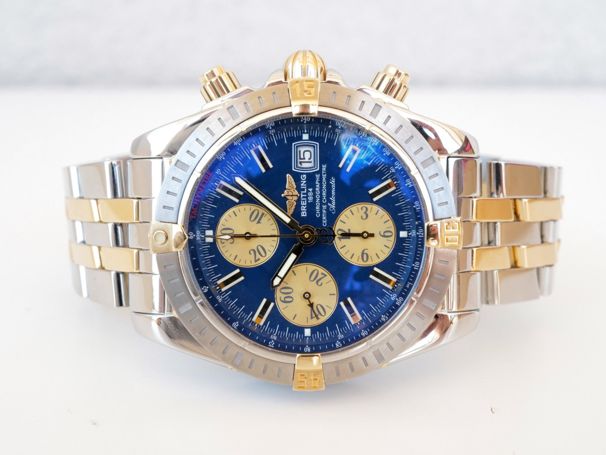 Швейцарские часы Breitling Chronomat Evolution Blue Dial 44