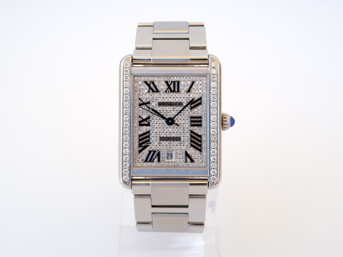 Швейцарские часы Cartier Tank Solo XL Automatic Diamond Set